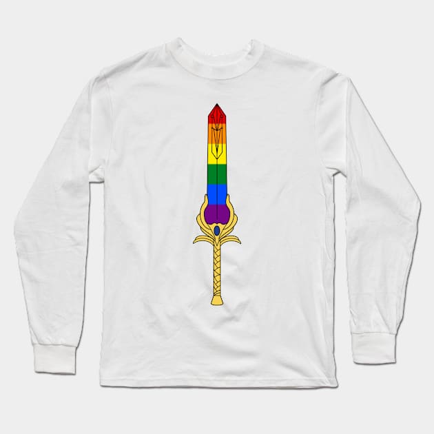 Pride flag Rainbow Sword - inspired by She-ra and the princesses of power Long Sleeve T-Shirt by tziggles
